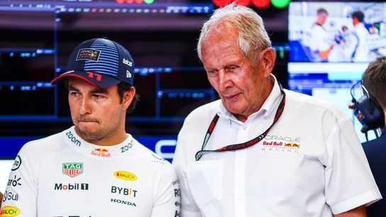 Sergio Pérez, con Helmut Marko Sergio Pérez, con Helmut Marko