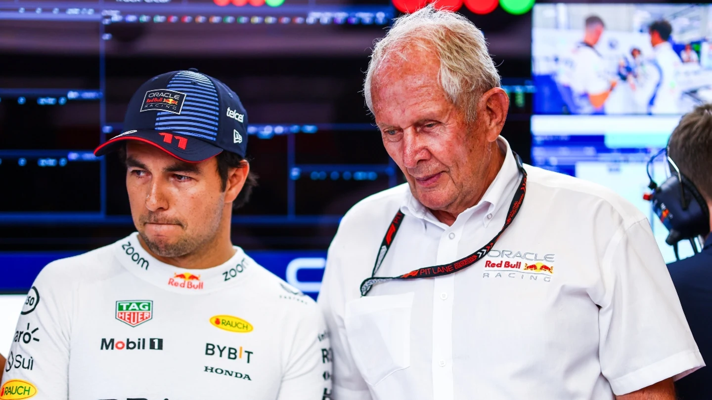 Sergio Pérez, con Helmut Marko Sergio Pérez, con Helmut Marko