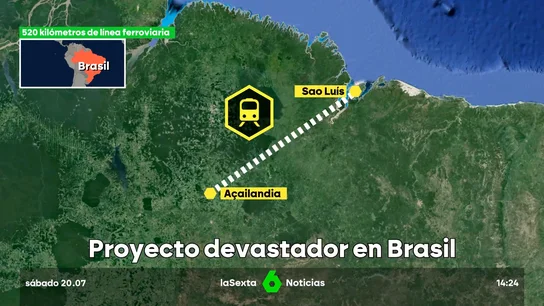La construcción de una línea ferroviaria de 520 kilómetros en el Amazonas amenaza a las poblaciones indígenas La construcción de una línea ferroviaria de 520 kilómetros en el Amazonas amenaza a las poblaciones indígenas