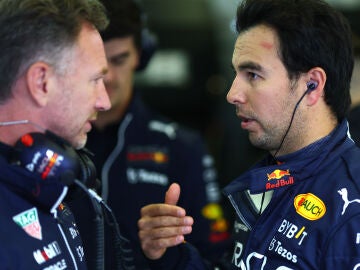 Christian Horner y Sergio Pérez