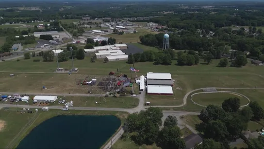 Imagen aérea del lugar donde Trump recibió el disparo Imagen aérea del lugar donde Trump recibió el disparo