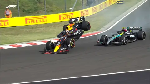Imagen del accidente entre Verstappen y Hamilton Imagen del accidente entre Verstappen y Hamilton