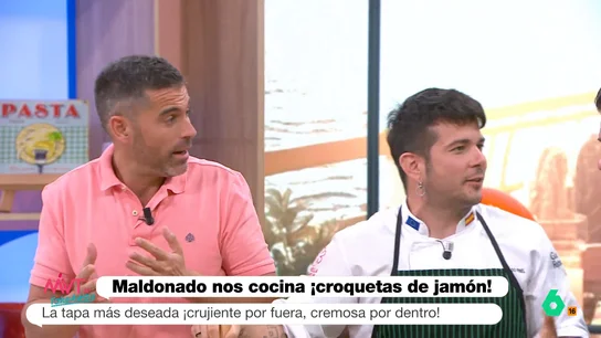 Carlos Maldonado se 'rebela' contra Pablo Ojeda y sus croquetas saludables: "¡Que no las comemos todos los días!"  Carlos Maldonado se 'rebela' contra Pablo Ojeda y sus croquetas saludables: "¡Que no las comemos todos los días!"