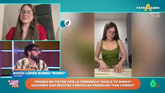 Roro, la tiktoker viral de las recetas infinitas, sobre su novio Pablo: "Ahora tiene competencia" Rocío López acumula miles de visitas en sus vídeos en los que cocina recetas para su novio Pablo. Esto ha hecho que muchos la consideren "la novia perfecta". "¿Hay muchos pretendientes que intentan desbancar a Pablo?", le pregunta Isabel Forner.