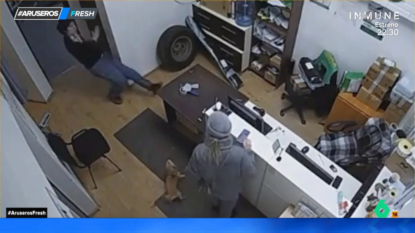 Un hombre se ha llevado el susto de su vida después de verse sorprendido por un perro que vigilaba su tienda Un hombre se ha llevado el susto de su vida después de verse sorprendido por un perro que vigilaba su tienda