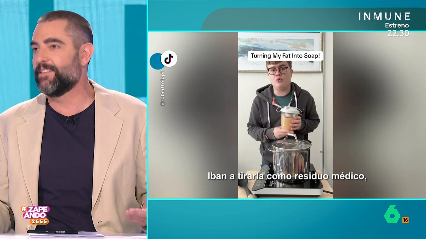 Dani Mateo, tras ver a un joven haciendo jabón con su propia grasa corporal: "Este chaval es más rata que yo" Dani Mateo, tras ver a un joven haciendo jabón con su propia grasa corporal: "Este chaval es más rata que yo"