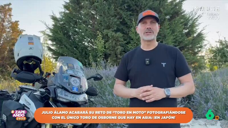 De España a Japón: Julio Álamo se prepara para completar su reto del 'Toro en Moto'