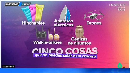 Hinchables, drones o walkie-talkies: estos son los cinco objetos que no se pueden subir a bordo de un crucero Hinchables, drones o walkie-talkies: estos son los cinco objetos que no se pueden subir a bordo de un crucero
