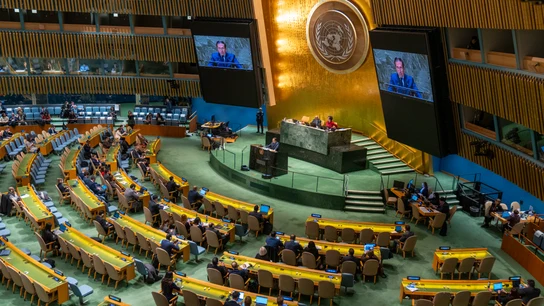 El G20 promete acciones urgentes contra la creciente pobreza estructural y la "alarmante" desigualdad Fotografía de archivo de una sesión de la Asamblea General de la ONU en Nueva York (EE.UU.). EFE/ Ángel Colmenares