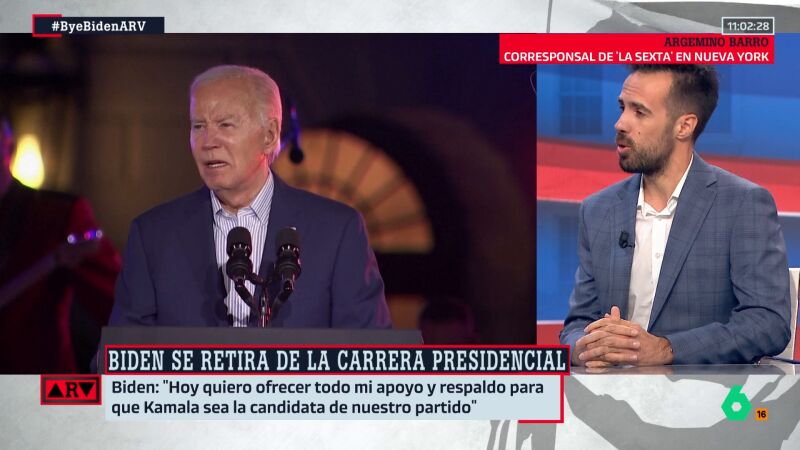 ARV- Argemino Barro reacciona a la retirada de Biden: "Fue una decisión de última hora"