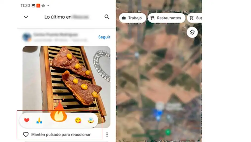 Reacciones el Google Maps Reacciones el Google Maps