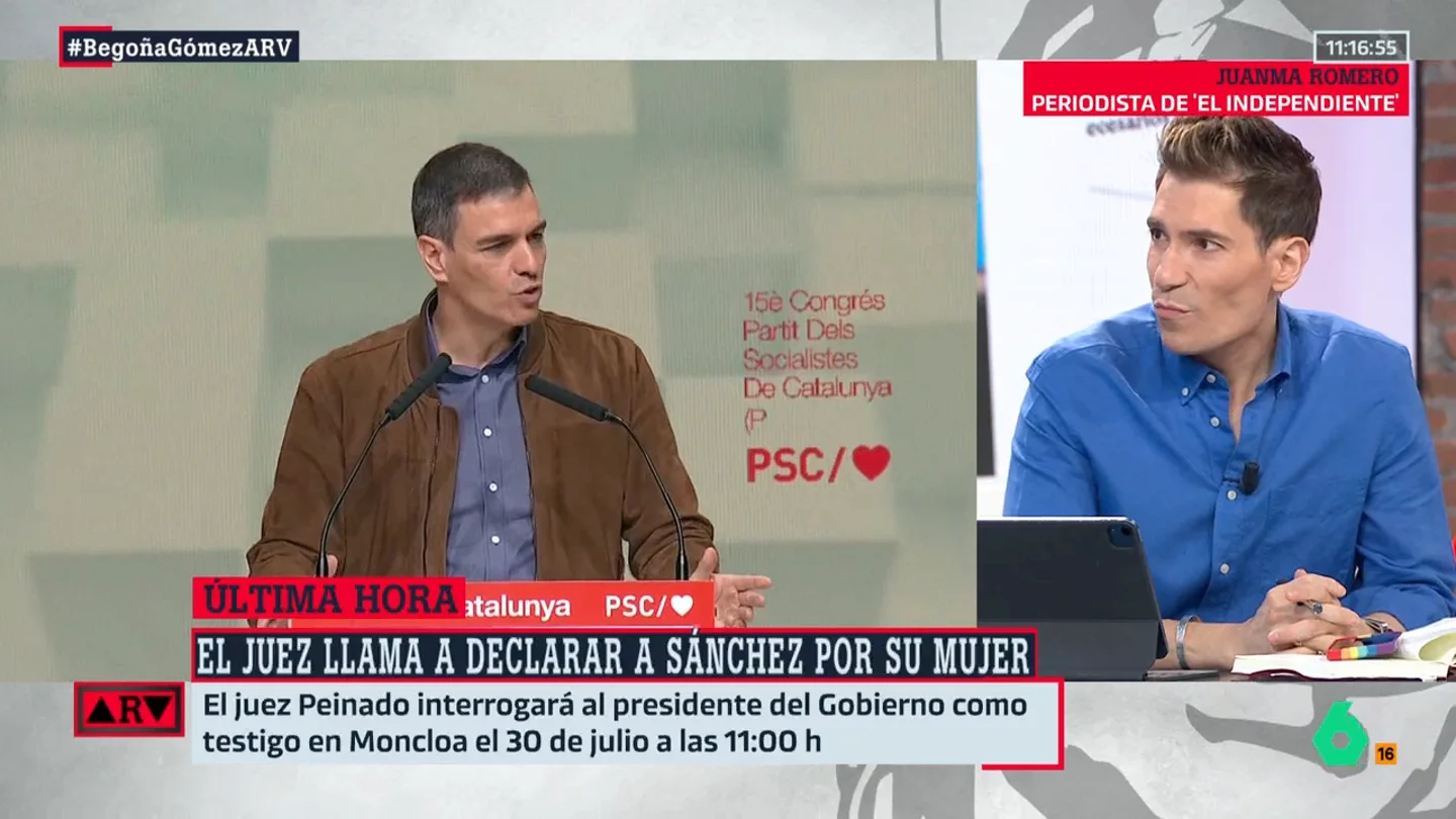 ARV- Romero, tras la citación a Sánchez: "Este asunto está escalando sin que sepamos muy bien qué se tiene contra Begoña Gómez" ARV- Romero, tras la citación a Sánchez: "Este asunto está escalando sin que sepamos muy bien qué se tiene contra Begoña Gómez"