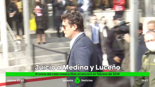 El juicio a Medina y Luceño por la estafa del 'caso mascarillas' se celebrará en febrero de 2025 El juicio a Medina y Luceño por la estafa del 'caso mascarillas' se celebrará en febrero de 2025