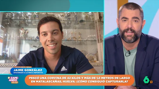 Jamie González, pescador aficionado, explica cómo consiguió pescar una corvina de 42 kilos subido a un kayak Jamie González, pescador aficionado, explica cómo consiguió pescar una corvina de 42 kilos subido a un kayak