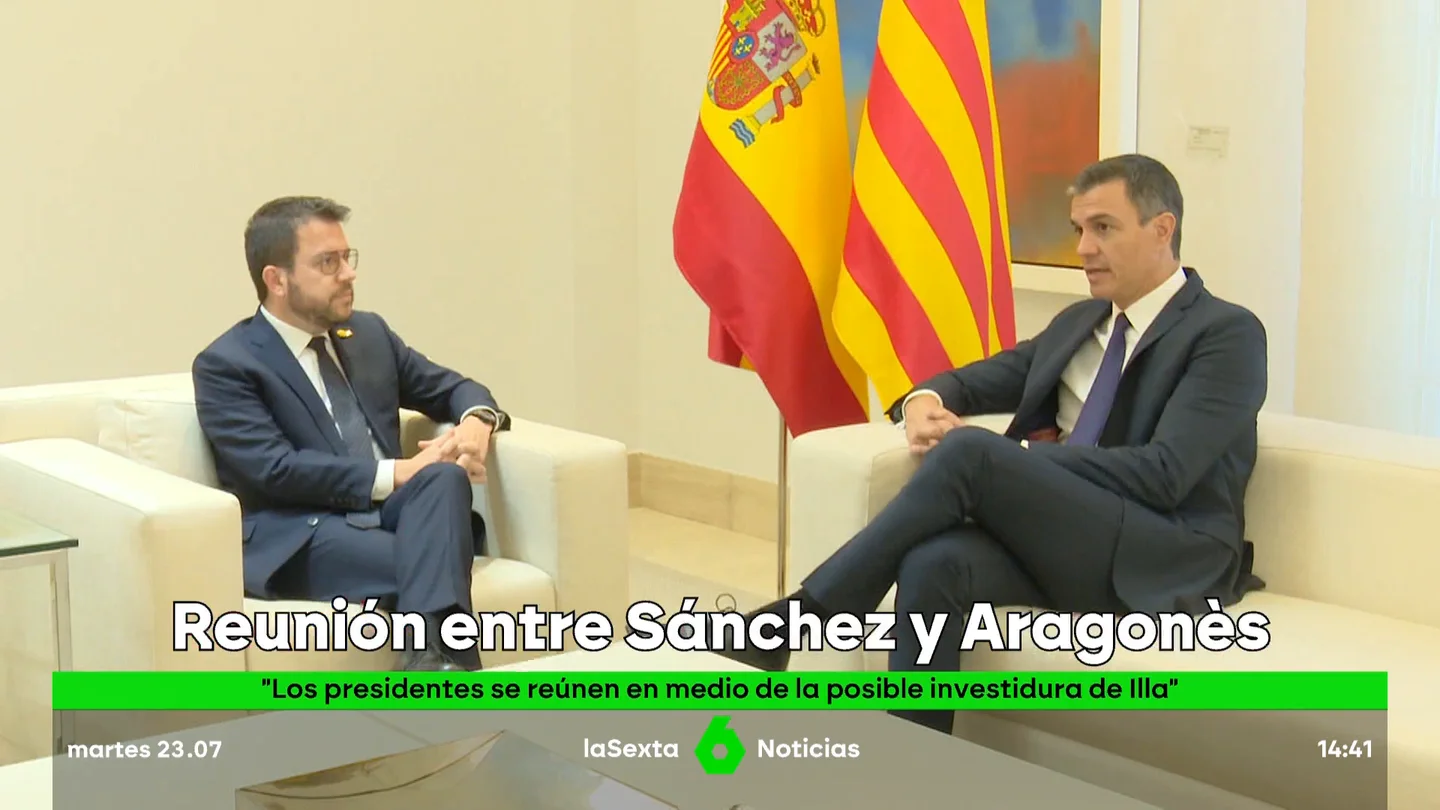 Sánchez se reunirá con Aragonès en un momento clave para las negociaciones de la investidura de Illa Sánchez se reunirá con Aragonès en un momento clave para las negociaciones de la investidura de Illa