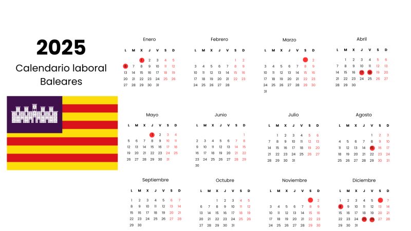 Calendario laboral de Baleares 2025.