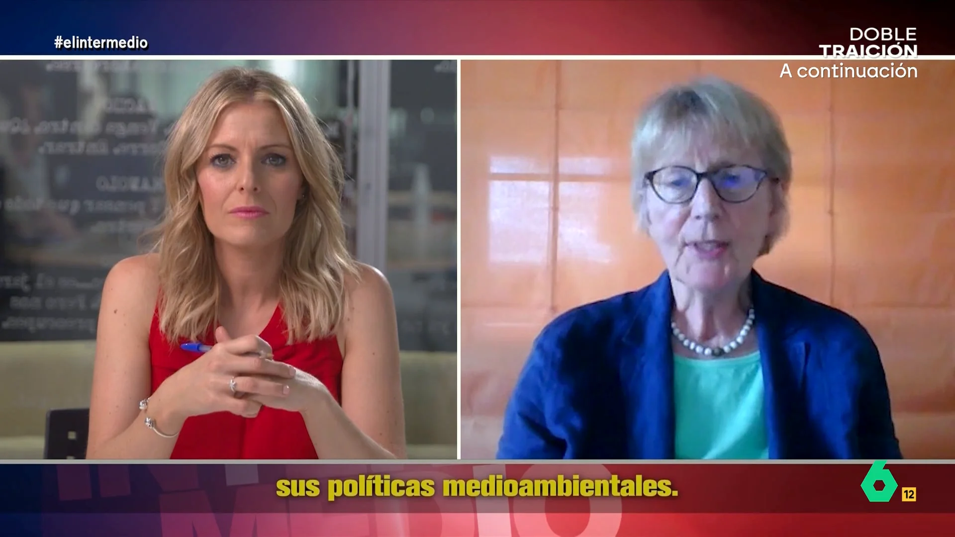 Andrea Ropero entrevistaba a Elisabeth Stern, portavoz de 'Mayores por el clima', una asociación que había conseguido una sentencia pionera de Estrasburgo que condenaba a Suiza por no haber hecho lo suficiente para frenar el cambio climático.