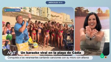 Beatriz de Vicente y Marina Valdés lo dan todo con el karaoke viral de Cádiz: así bailan 'Que la detengan'