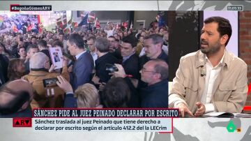 ARV-Valdivia reacciona al escrito de Pedro Sánchez: "Viene a exponer la contradicción del juez Peinado"