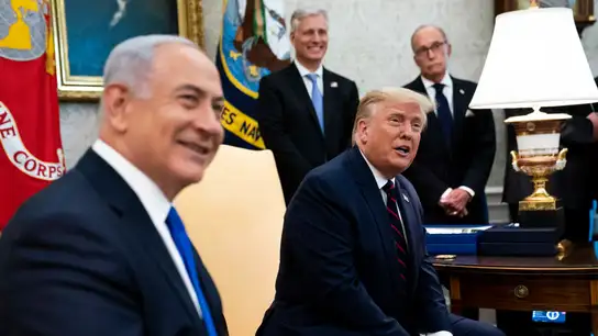 El primer ministro israelí, Benjamin Netanyahu, y el expresidente de EEUU Donald Trump, en una imagen de 2020 El primer ministro israelí, Benjamin Netanyahu, y el expresidente de EEUU Donald Trump, en una imagen de 2020