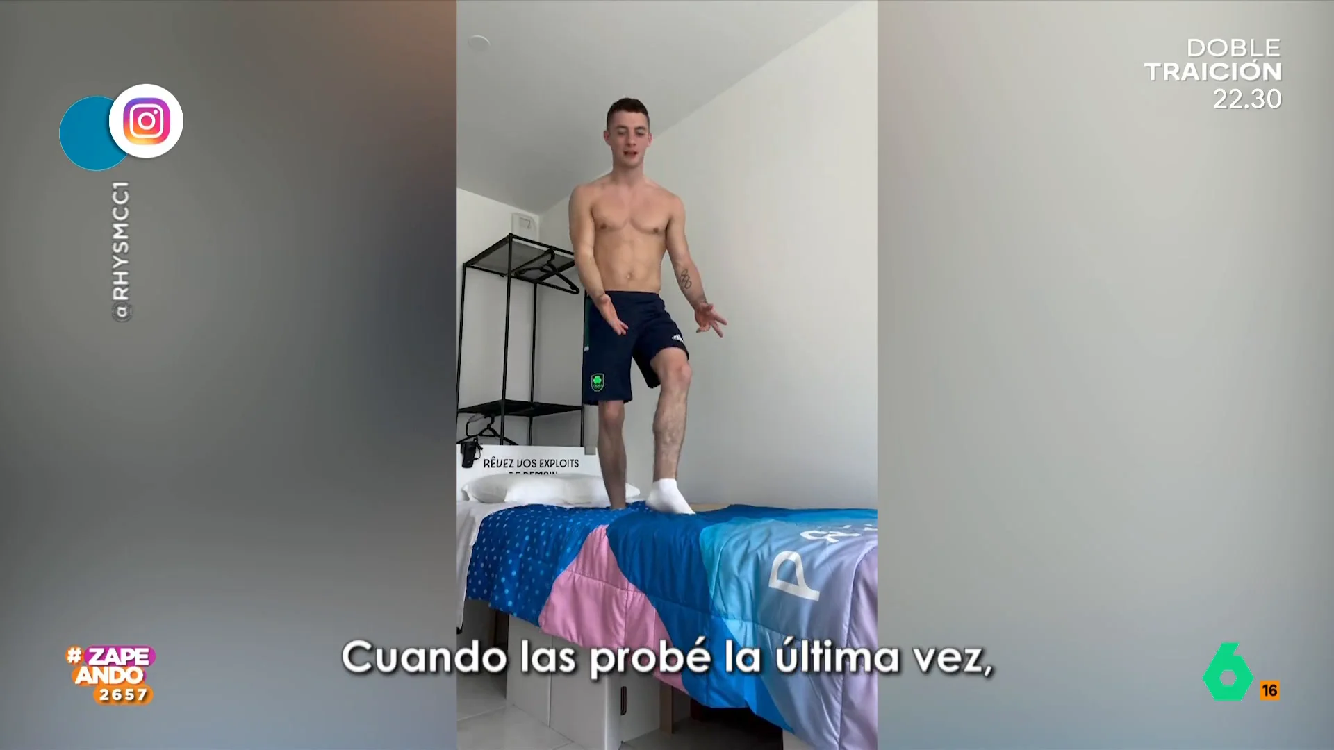 Un atleta pone a prueba las famosas camas antisexo de los Juegos Olímpicos