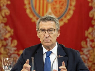 El líder del PP, Alberto Núñez Feijóo, este miércoles en el Senado.