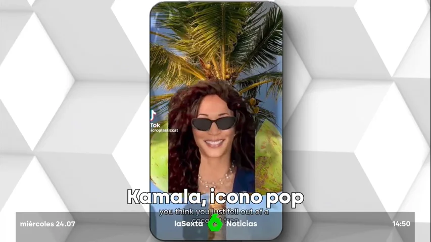 El emoji del coco y una actitud 'brat', las armas políticas de Kamala Harris para llegar a los más jóvenes