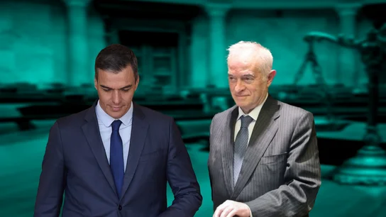 Montaje del juez Peinado y Pedro Sánchez. Montaje del juez Peinado y Pedro Sánchez.