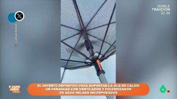 El Invento perfecto para soportar la ola de calor: un paraguas con pulverizador