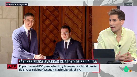 ARV- Juanma Romero desvela en qué punto se encuentra el acuerdo entre Illa y ERC: "Creo que está muy cerca" ARV- Juanma Romero desvela en qué punto se encuentra el acuerdo entre Illa y ERC: "Creo que está muy cerca"