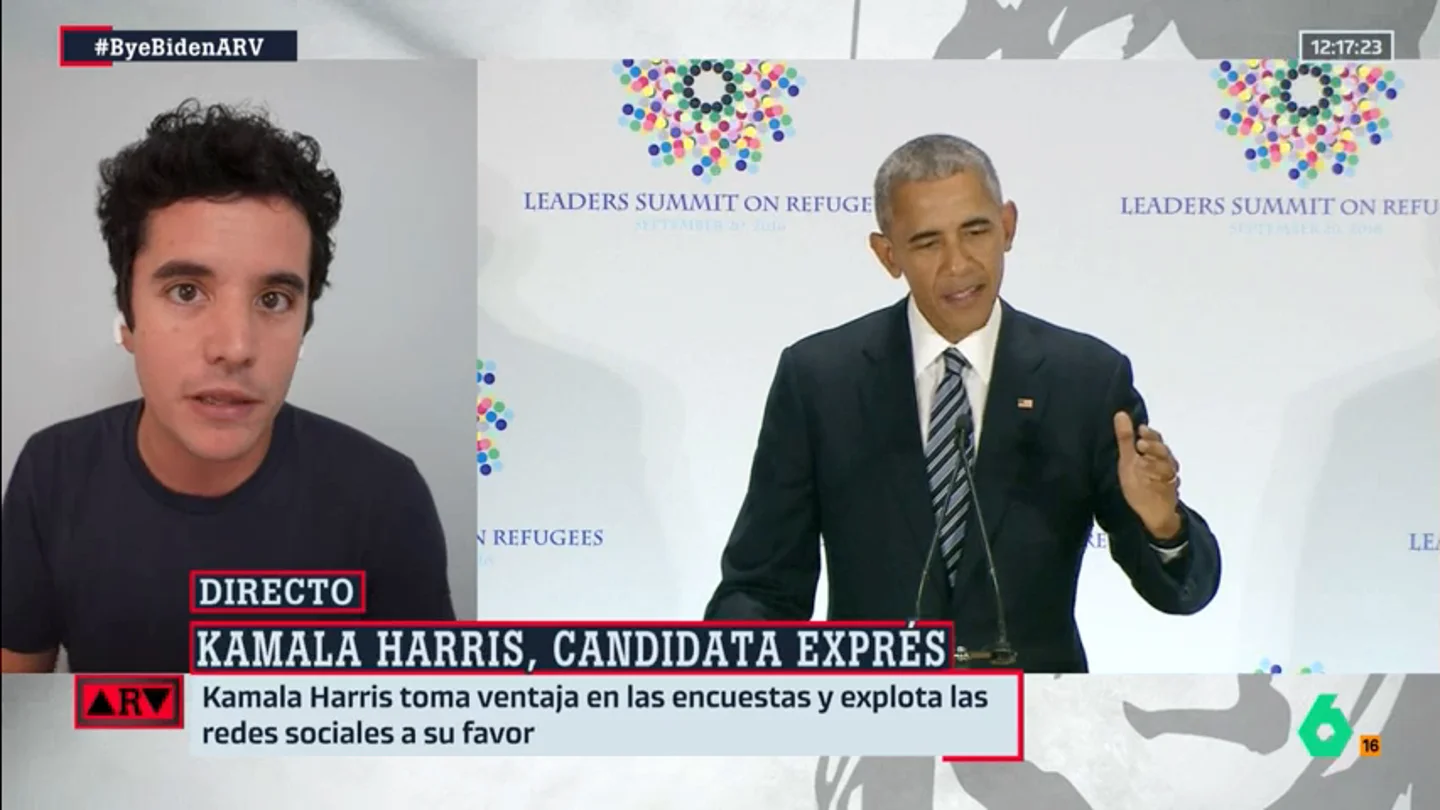 ARV- Emilio Doménech reflexiona sobre los apoyos con los que cuenta Kamala Harris: "Es curioso el silencio de Obama" ARV- Emilio Doménech reflexiona sobre los apoyos con los que cuenta Kamala Harris: "Es curioso el silencio de Obama"