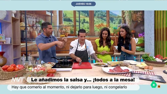 ¿El cachopo hay que comerlo al momento o se puede dejar para luego o congelarlo? Maldonado y Ojeda despejan la duda Carlos Maldonado y Pablo Ojeda cocinan hoy en Más Vale Tarde un delicioso cachopo, un plato que suele ser de considerable tamaño y que a veces invita a conservar una parte para el día siguiente. ¿Es bueno hacerlo? Su respuesta, en este vídeo.