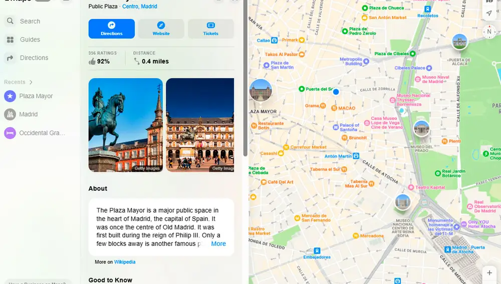 Apple Maps en la web Apple Maps en la web