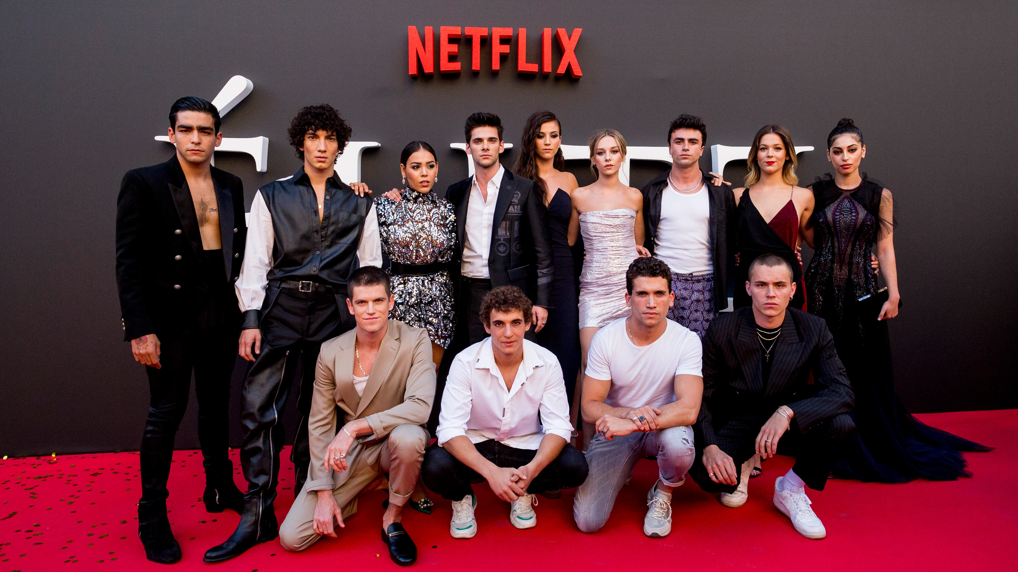 Los actores de 'Elite'.