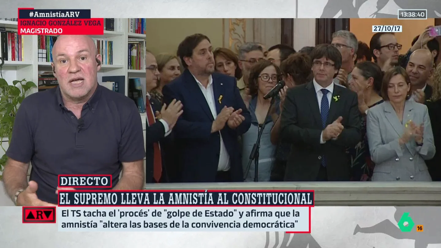 ARV- La 'sorpresa' de González Vega con el tono que emplea el Supremo en el auto sobre el 'procés' ARV- La 'sorpresa' de González Vega con el tono que emplea el Supremo en el auto sobre el 'procés'