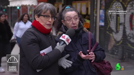 Una mujer de barrio obrero: "Un partidazo es el rey o el presidente porque tienen una cantidad de pelas que te cagas" Una mujer de barrio obrero: "Un partidazo es el rey o el presidente porque tienen una cantidad de pelas que te cagas"