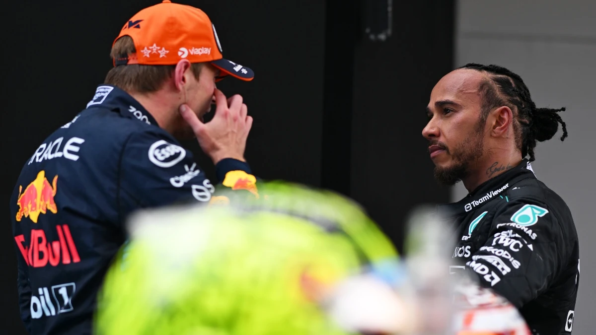 Lewis Hamilton, con Max Verstappen