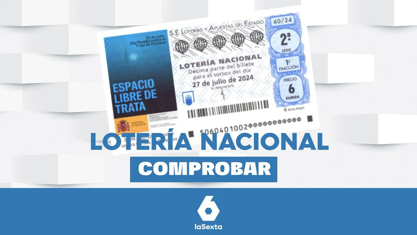Comprobar el décimo premiado del sorteo de la Lotería Nacional del sábado 27 de julio de 2024. Comprobar el décimo premiado del sorteo de la Lotería Nacional del sábado 27 de julio de 2024.