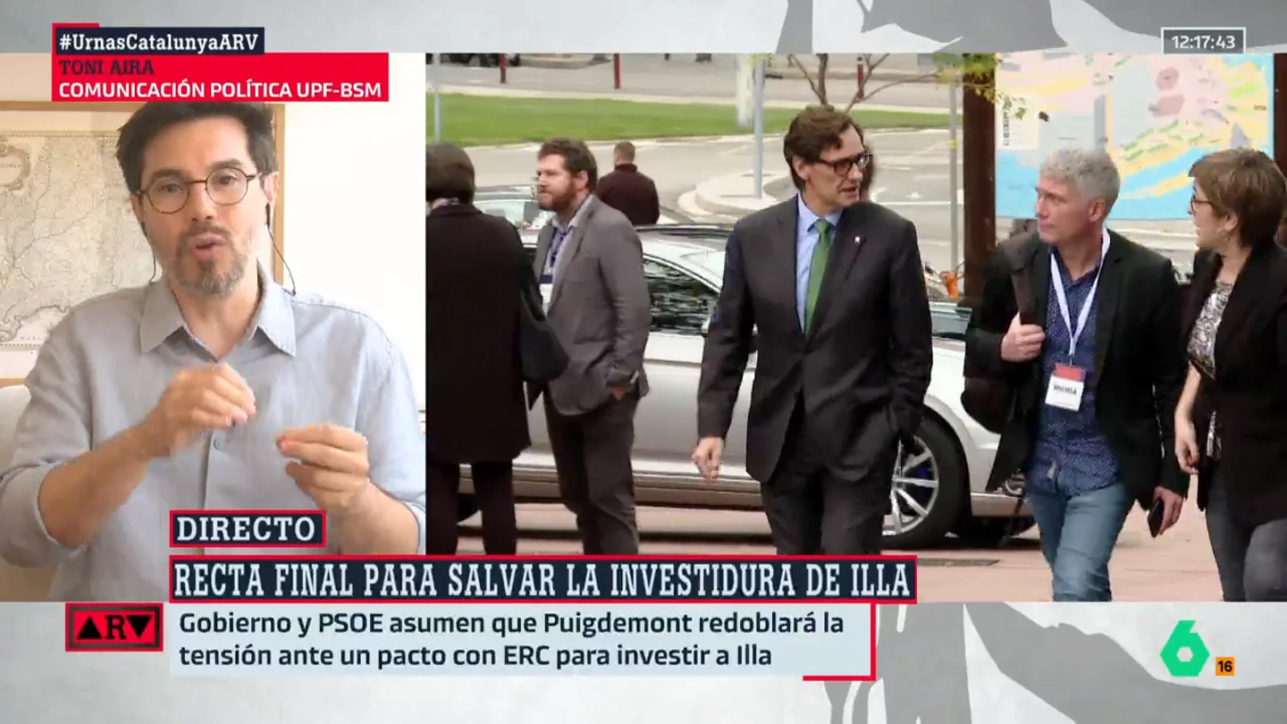 ARV-Toni Aira analiza la situación de ERC: "Si ahora se expone a un ciclo electoral, va a tener castigo ARV-Toni Aira analiza la situación de ERC: "Si ahora se expone a un ciclo electoral, va a tener castigo