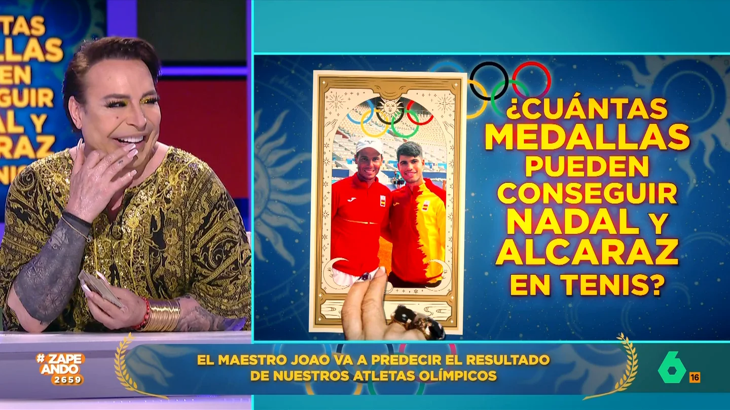 ¿Cuántas medallas pueden conseguir Rafa Nadal y Carlos Alcaraz en los JJOO? El Maestro Joao lo desvela La tarotista pregunta a sus cartas qué suerte correrán los tenistas españoles en su participación en los Juegos Olímpicos. ¿Conseguirán alguna medalla? Descúbrelo en el vídeo principal.