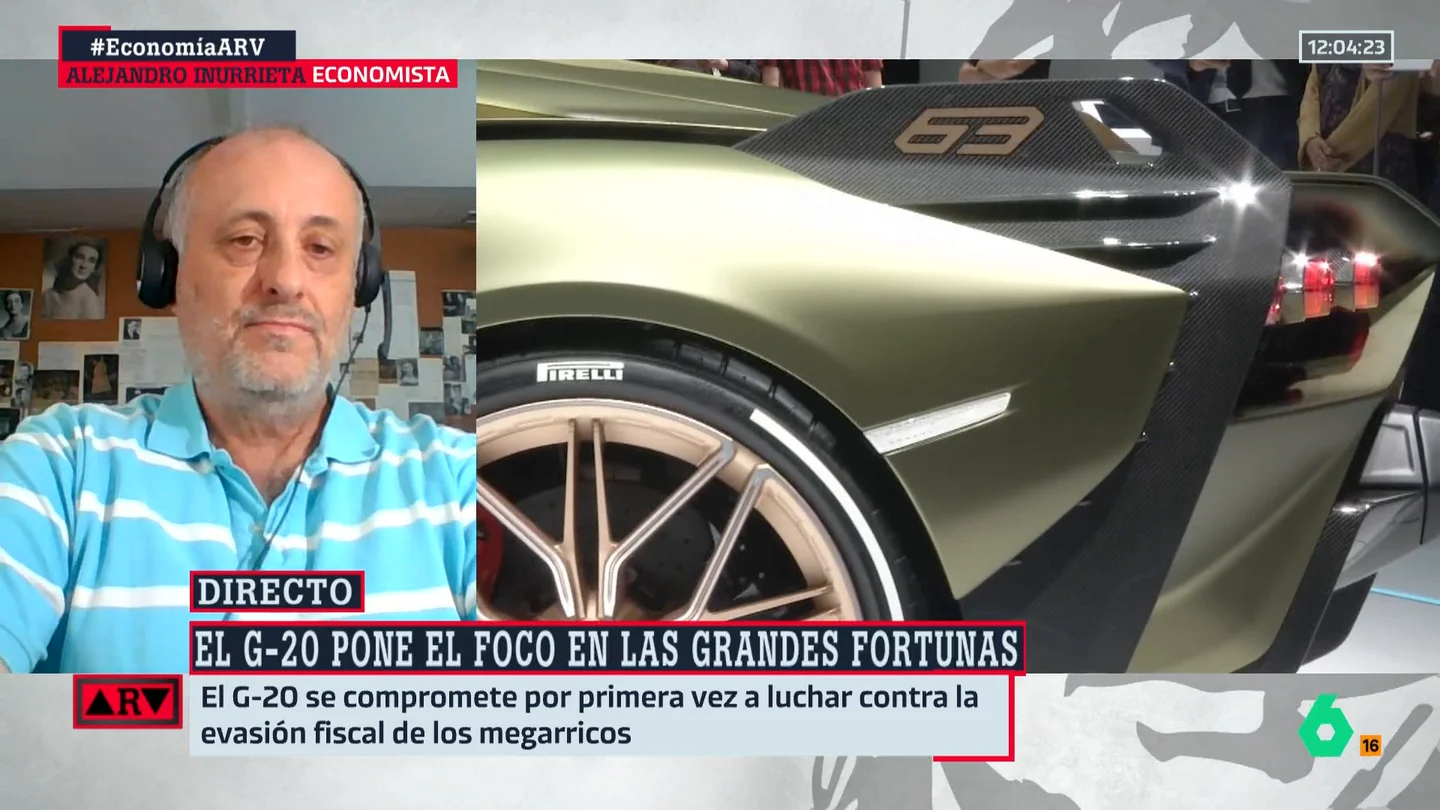 ARV- Alejandro Inurrieta analiza la posibilidad de imponer un impuesto a los megarricos: "Es poco realista" ARV- Alejandro Inurrieta analiza la posibilidad de imponer un impuesto a los megarricos: "Es poco realista"