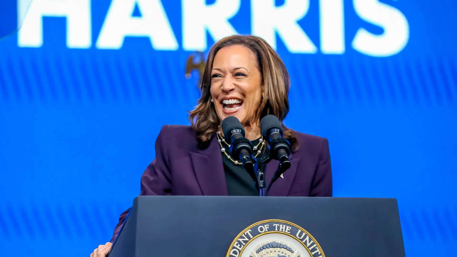 La vicepresidenta de Estados Unidos y previsible candidata demócrata, Kamala Harris. 