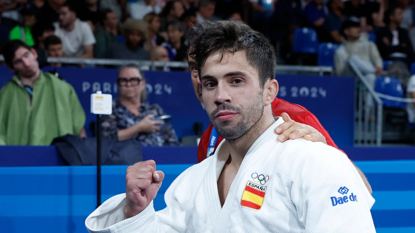 Fran Garrigos, tras ganar un combate Fran Garrigos, tras ganar un combate