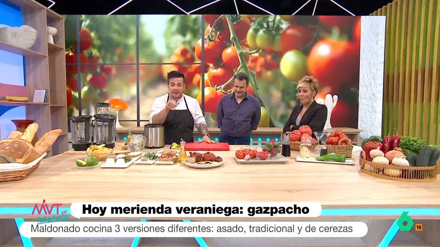 El chef Maldonado presenta su nueva receta: el gazpacho asado El chef Maldonado presenta su nueva receta: el gazpacho asado