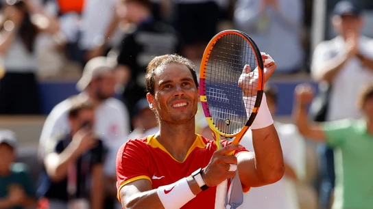 Rafa Nadal, tras ganar un partido Rafa Nadal, tras ganar un partido