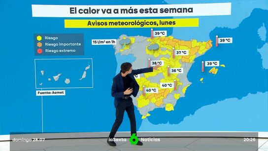 M&aacute;s calor a partir del lunes