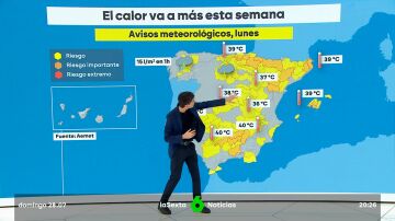 Más calor a partir del lunes