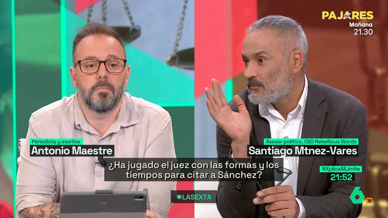 XPLICA El debate entre Antonio Maestre y Martínez-Vares por la actuación del juez Peinado en el caso de Begoña Gómez: "No puede actuar como si fuera 'el llanero solitario'"