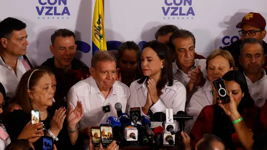 El candidato a la presidencia de Venezuela, Edmundo González Urrutia, y la líder opositora venezolana, María Corina Machado El candidato a la presidencia de Venezuela, Edmundo González Urrutia, y la líder opositora venezolana, María Corina Machado
