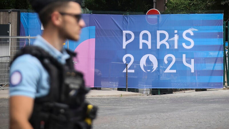 Un operario de seguridad, durante los Juegos Olímpicos de París